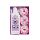 綻放玫瑰嫩膚皂(80gx3)+浪漫地中海薰衣草精油沐浴乳(300mlx1)